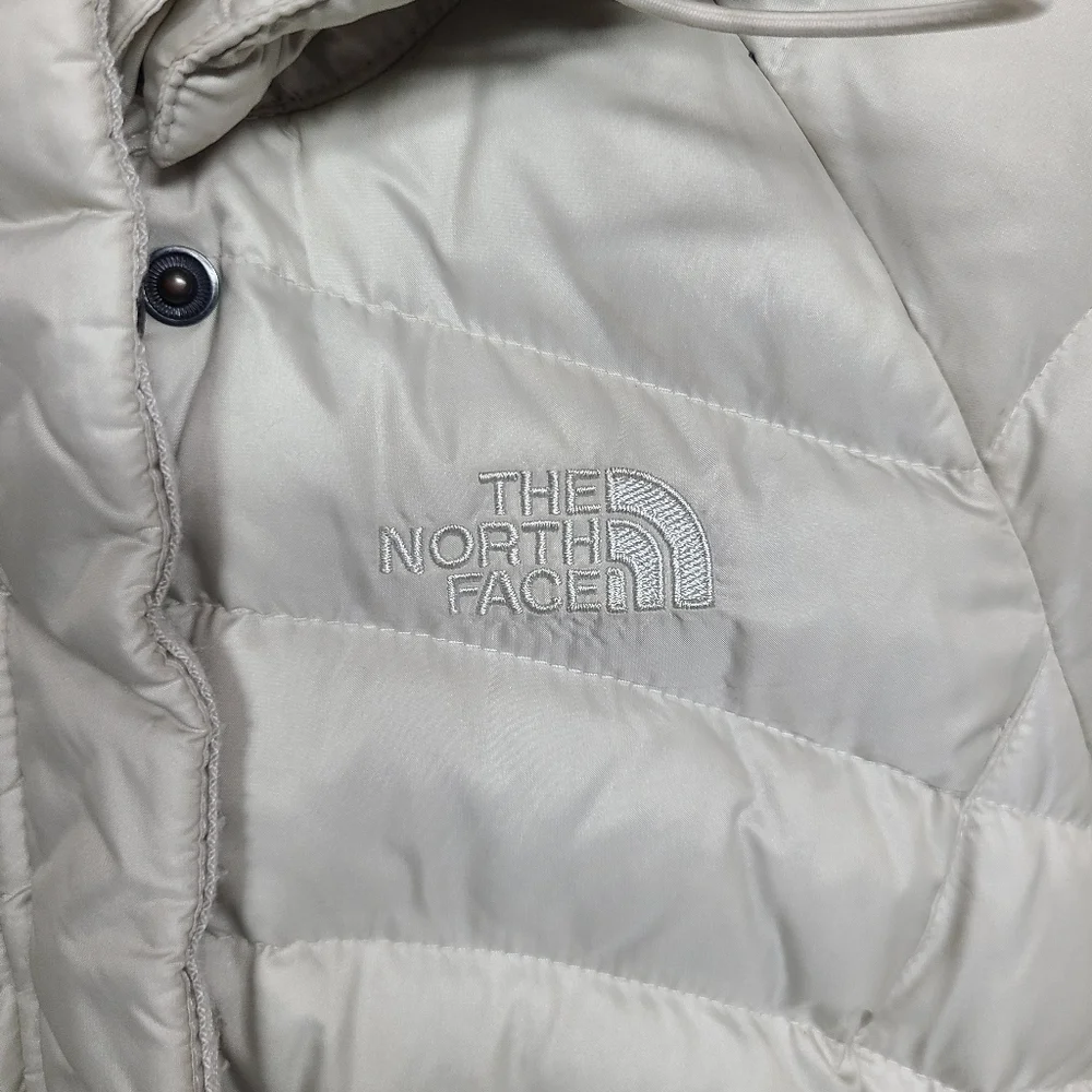 The North Face Parka Women's Size Medium Cream 600 Down Puffer Parka Jacket - Picture 4 of 8